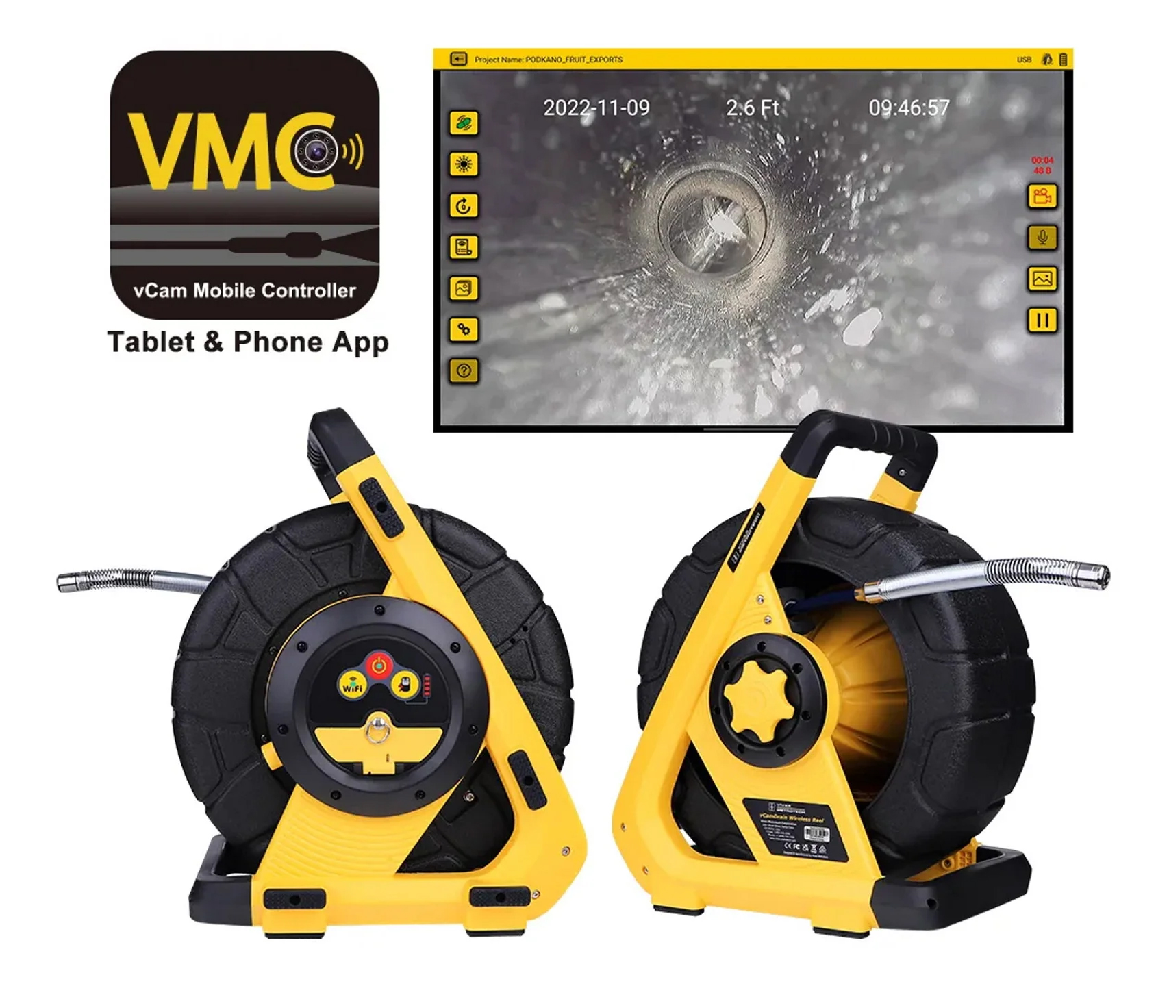 telecamera fognatura vCam Drain VMC 02