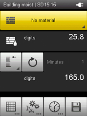 t3000 display umidita materiale senza
